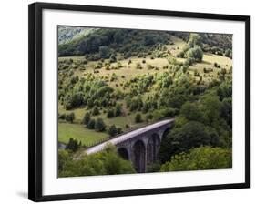 Monsal Head Viaduct, White Peak, Peak District National Park, Derbyshire, England, UK-White Gary-Framed Photographic Print