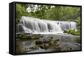 Monsal Weir in Monsal Head Valley, Peak District National Park, Derbyshire, England, United Kingdom-Chris Hepburn-Framed Stretched Canvas