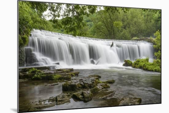 Monsal Weir in Monsal Head Valley, Peak District National Park, Derbyshire, England, United Kingdom-Chris Hepburn-Mounted Photographic Print