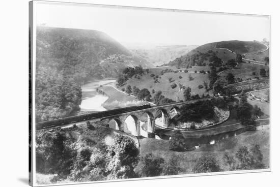 Monsale Dale Viaduct Derbyshire-null-Stretched Canvas