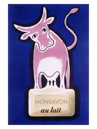 Monsavon au Lait' Giclee Print - Raymond Savignac | AllPosters.com