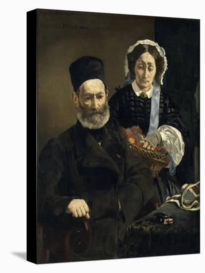 Monsieur and Madame Auguste Manet-Edouard Manet-Stretched Canvas