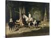 Monsieur and Madame Mosselman and their Daughters-Alfred De Dreux-Stretched Canvas