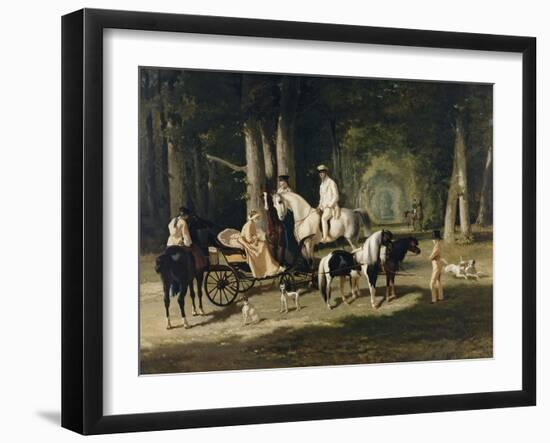 Monsieur and Madame Mosselman and their Daughters-Alfred De Dreux-Framed Giclee Print