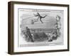 Monsieur Blondin Crossing Niagara on a Rope, 1859-null-Framed Giclee Print