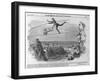 Monsieur Blondin Crossing Niagara on a Rope, 1859-null-Framed Giclee Print