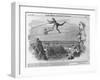 Monsieur Blondin Crossing Niagara on a Rope, 1859-null-Framed Giclee Print