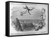 Monsieur Blondin Crossing Niagara on a Rope, 1859-null-Framed Stretched Canvas