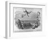 Monsieur Blondin Crossing Niagara on a Rope, 1859-null-Framed Giclee Print