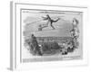 Monsieur Blondin Crossing Niagara on a Rope, 1859-null-Framed Giclee Print