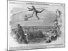 Monsieur Blondin Crossing Niagara on a Rope, 1859-null-Mounted Giclee Print