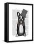 Monsieur Bulldog-Fab Funky-Framed Stretched Canvas