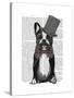 Monsieur Bulldog-Fab Funky-Stretched Canvas