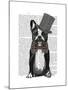 Monsieur Bulldog-Fab Funky-Mounted Art Print