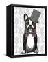 Monsieur Bulldog-Fab Funky-Framed Stretched Canvas