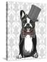 Monsieur Bulldog-Fab Funky-Stretched Canvas