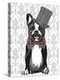 Monsieur Bulldog-Fab Funky-Stretched Canvas
