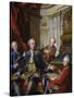 Monsieur Carre De Cande with His Three Sons-Jean Valade-Stretched Canvas