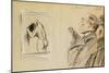 Monsieur Fiquet Admiring a Pastel by Degas-Paul Cesar Helleu-Mounted Giclee Print
