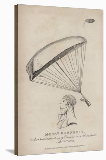 Monsieur Garnerin, and His Extraordinary Descent in a Parachute, 21 September 1802-null-Stretched Canvas
