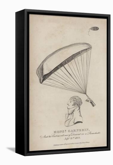 Monsieur Garnerin, and His Extraordinary Descent in a Parachute, 21 September 1802-null-Framed Stretched Canvas