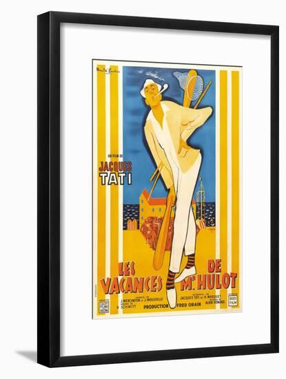 Monsieur Hulot's Holiday, 1953, "Les Vacances De Monsieur Hulot" Directed by Jacques Tati-null-Framed Giclee Print