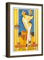 Monsieur Hulot's Holiday, 1953, "Les Vacances De Monsieur Hulot" Directed by Jacques Tati-null-Framed Giclee Print