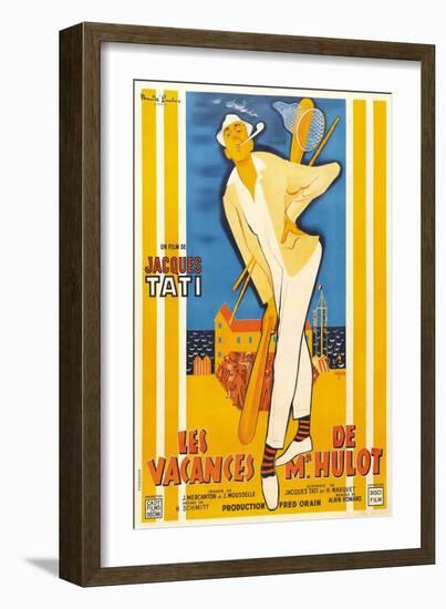 Monsieur Hulot's Holiday, 1953, "Les Vacances De Monsieur Hulot" Directed by Jacques Tati-null-Framed Giclee Print