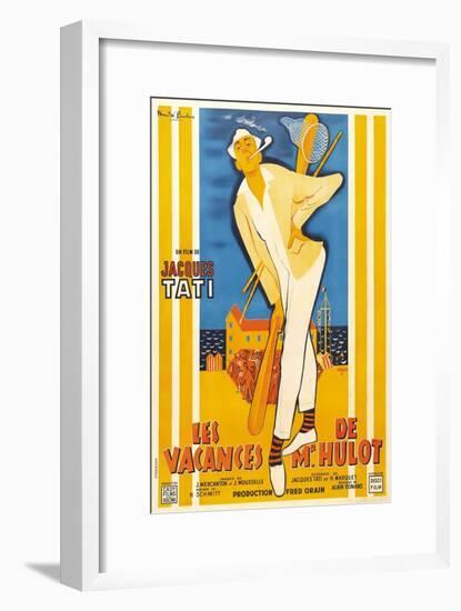 Monsieur Hulot's Holiday, 1953, "Les Vacances De Monsieur Hulot" Directed by Jacques Tati-null-Framed Giclee Print