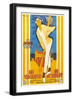 Monsieur Hulot's Holiday, 1953, "Les Vacances De Monsieur Hulot" Directed by Jacques Tati-null-Framed Giclee Print