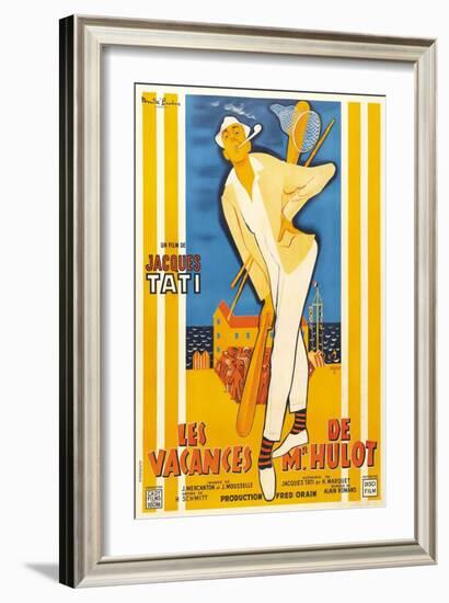 Monsieur Hulot's Holiday, 1953, "Les Vacances De Monsieur Hulot" Directed by Jacques Tati-null-Framed Giclee Print