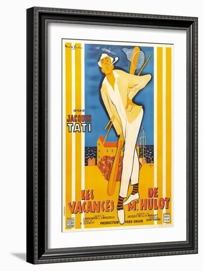 Monsieur Hulot's Holiday, 1953, "Les Vacances De Monsieur Hulot" Directed by Jacques Tati-null-Framed Giclee Print