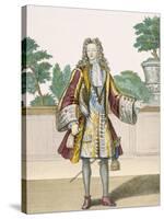 Monsieur Le Comte De Toulouse, 1690 (Coloured Engraving)-French-Stretched Canvas