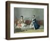 Monsieur Levett and Mademoiselle Helene Glavany in Turkish Costumes-Jean-Etienne Liotard-Framed Premium Giclee Print