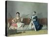 Monsieur Levett and Mademoiselle Helene Glavany in Turkish Costumes-Jean-Etienne Liotard-Stretched Canvas