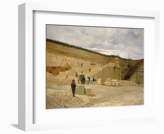 Monsieur Pascal's Quarry Near Nanterre-Jean-Charles Cazin-Framed Giclee Print