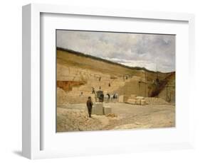 Monsieur Pascal's Quarry Near Nanterre-Jean-Charles Cazin-Framed Giclee Print