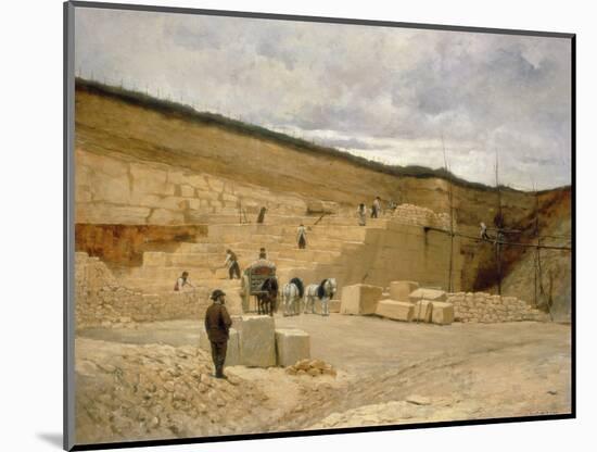 Monsieur Pascal's Quarry Near Nanterre-Jean-Charles Cazin-Mounted Giclee Print