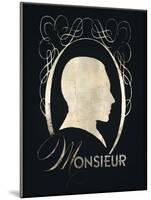 Monsieur Silhouette-Lisa Vincent-Mounted Art Print