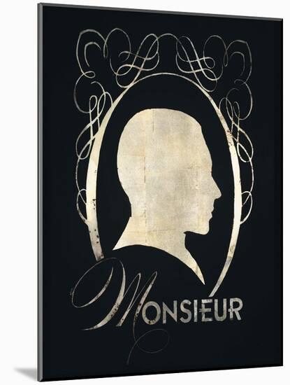 Monsieur Silhouette-Lisa Vincent-Mounted Art Print