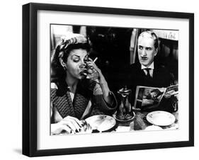 Monsieur Verdoux, Martha Raye, Charlie Chaplin, 1947-null-Framed Photo