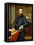 Monsignore Giuliano Della Rovere (1559-1621) - Federigo Barocci (1528-1612). Oil on Canvas, Ca 1595-Federico Fiori Barocci or Baroccio-Framed Stretched Canvas