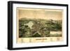 Monson, Maine - Panoramic Map-Lantern Press-Framed Art Print