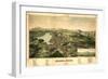 Monson, Maine - Panoramic Map-Lantern Press-Framed Art Print