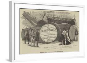 Monster Casks of Sherry in the London Docks-null-Framed Giclee Print