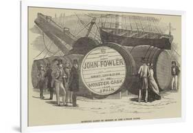 Monster Casks of Sherry in the London Docks-null-Framed Giclee Print