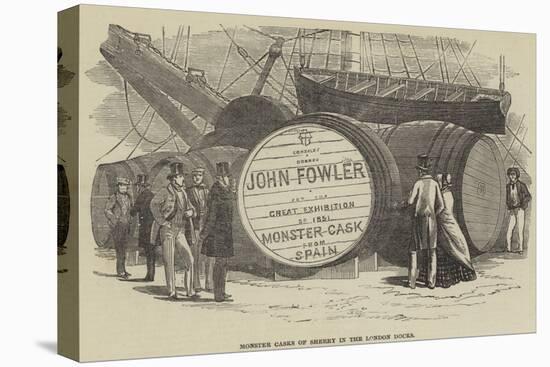 Monster Casks of Sherry in the London Docks-null-Stretched Canvas