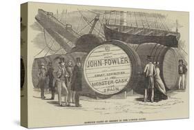 Monster Casks of Sherry in the London Docks-null-Stretched Canvas