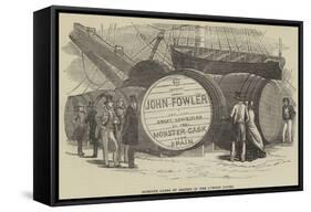 Monster Casks of Sherry in the London Docks-null-Framed Stretched Canvas