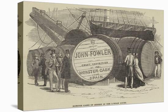 Monster Casks of Sherry in the London Docks-null-Stretched Canvas